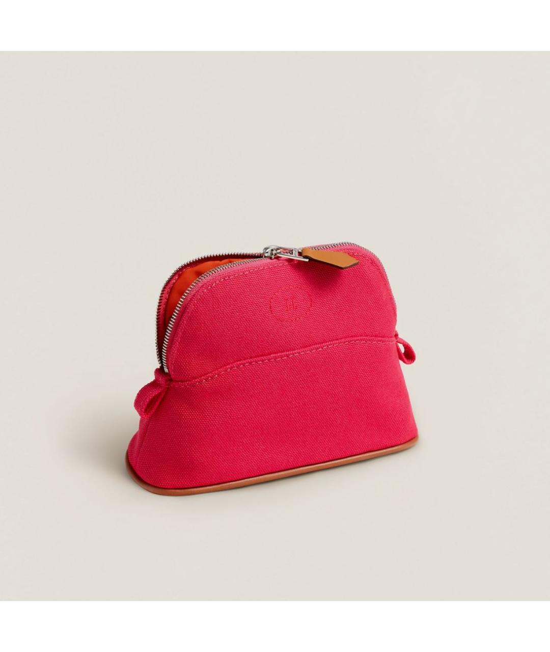 HERMES Фуксия хлопковая косметичка, фото 3