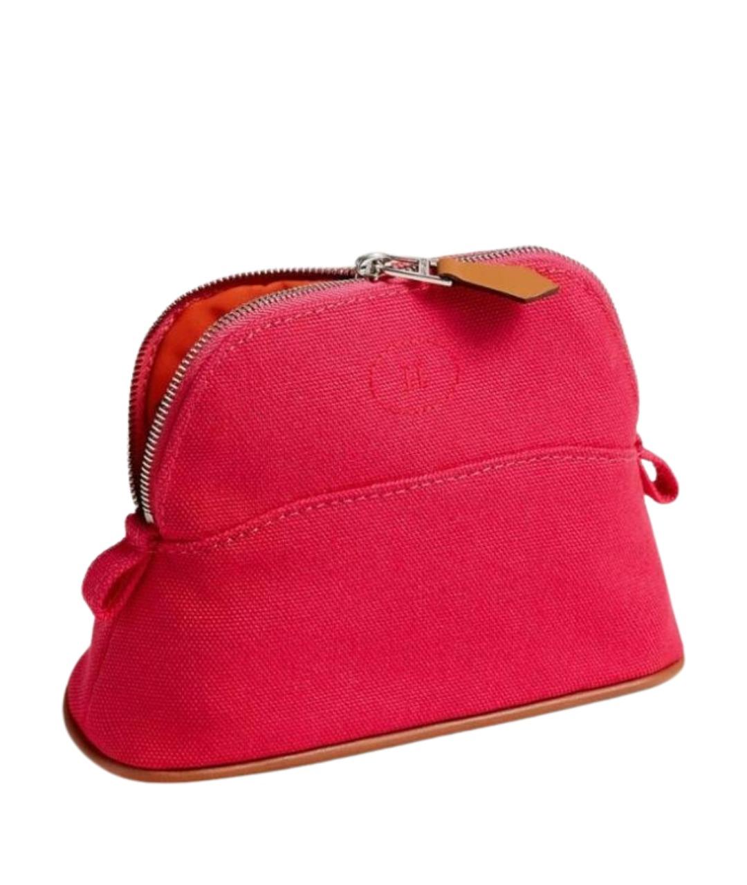 HERMES Фуксия хлопковая косметичка, фото 1