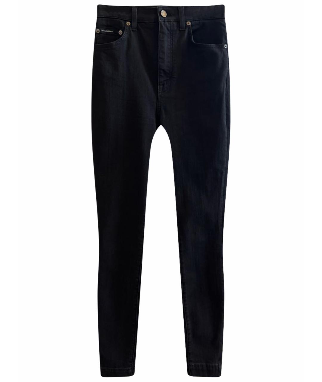 DOLCE&GABBANA Антрацитовые хлопковые джинсы слим, фото 1