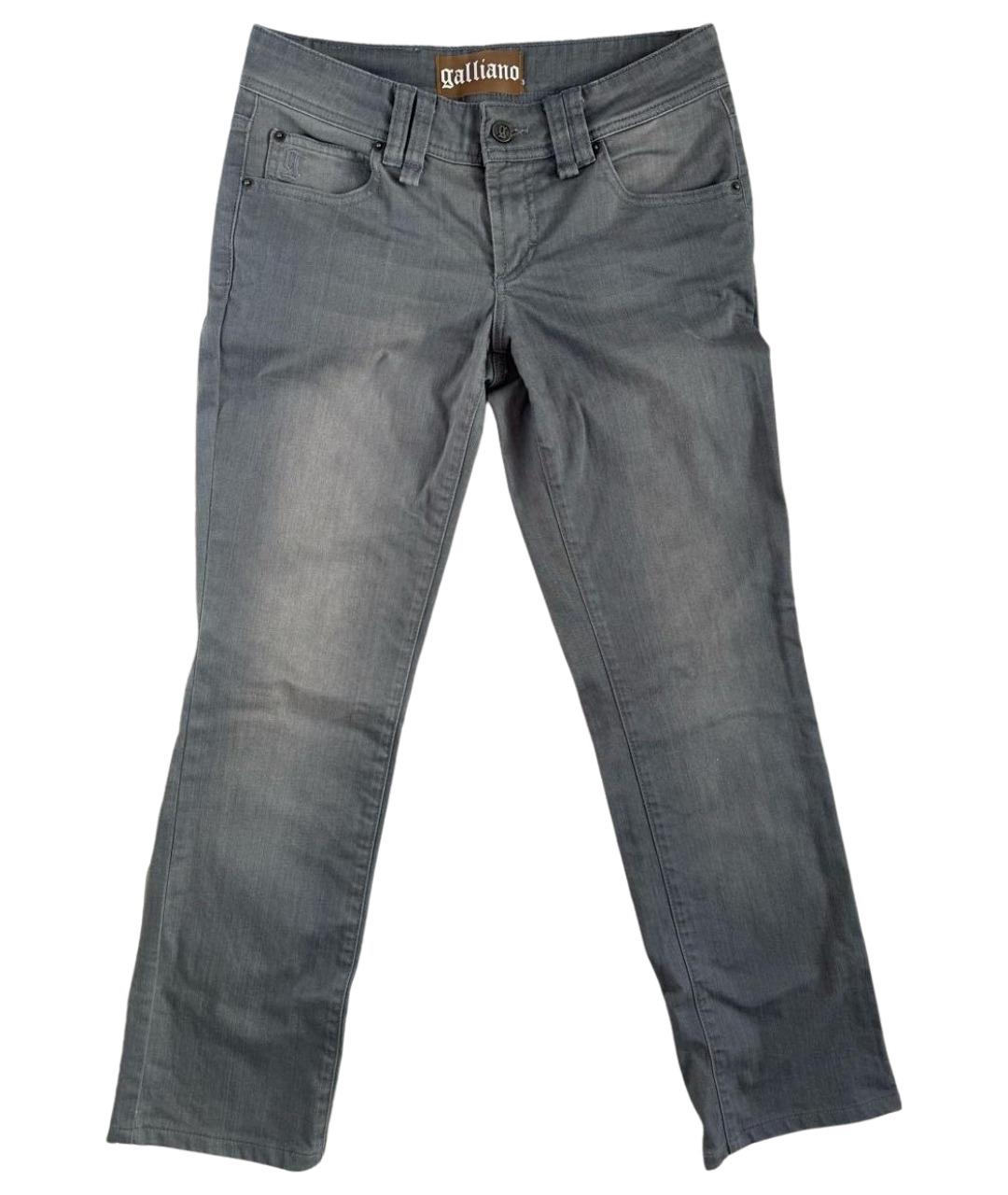 JOHN GALLIANO Серые хлопковые джинсы слим, фото 1