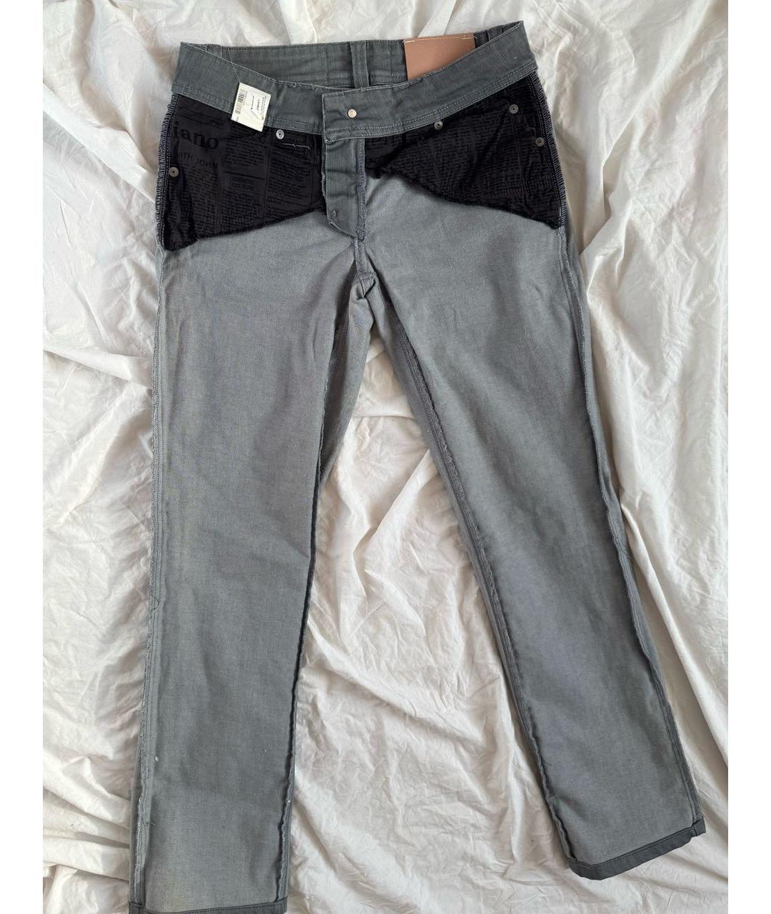 JOHN GALLIANO Серые хлопковые джинсы слим, фото 8