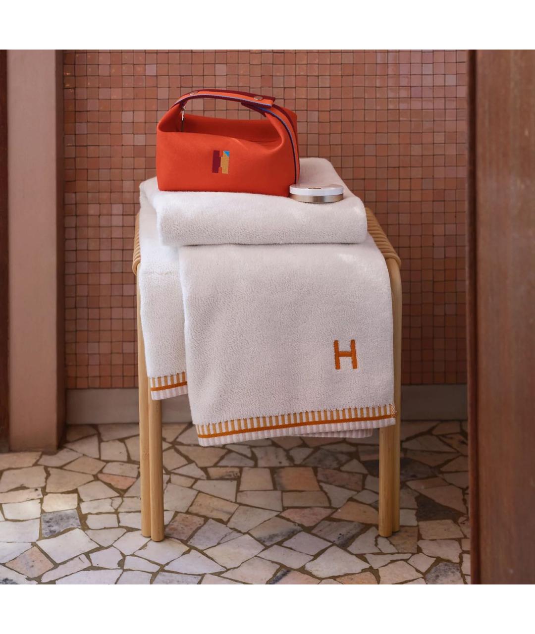 HERMES Темно-синяя хлопковая косметичка, фото 6