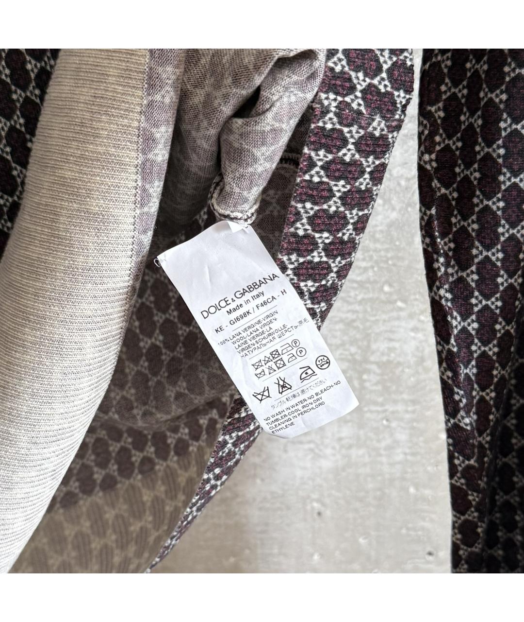 DOLCE&GABBANA Бордовая шерстяная водолазка, фото 5