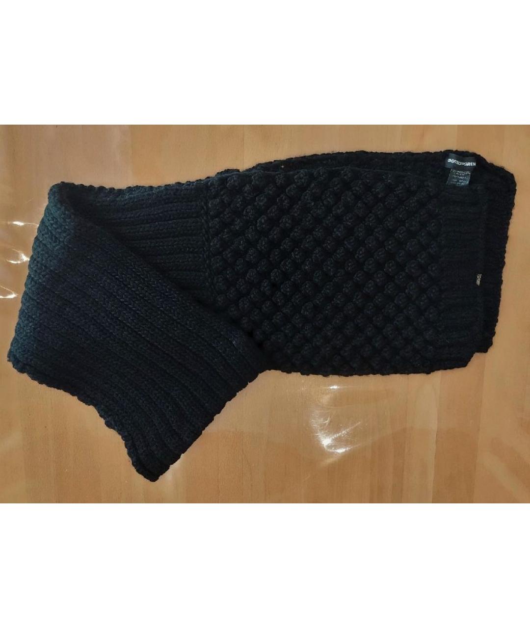 EMPORIO ARMANI Черный шарф, фото 5