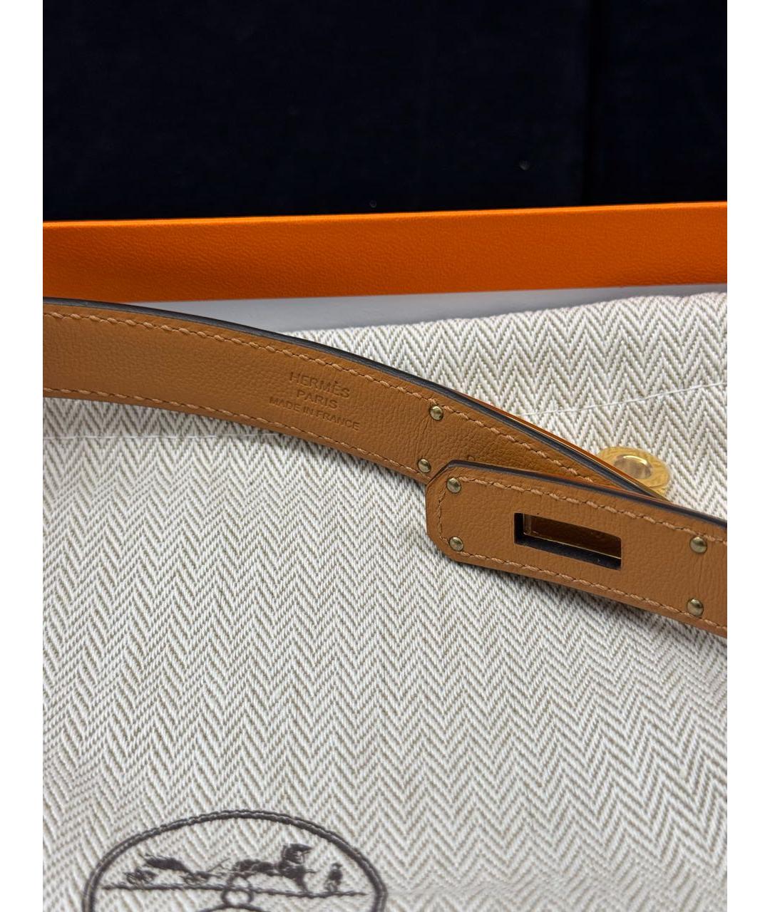 HERMES Черный кожаный ремень, фото 6