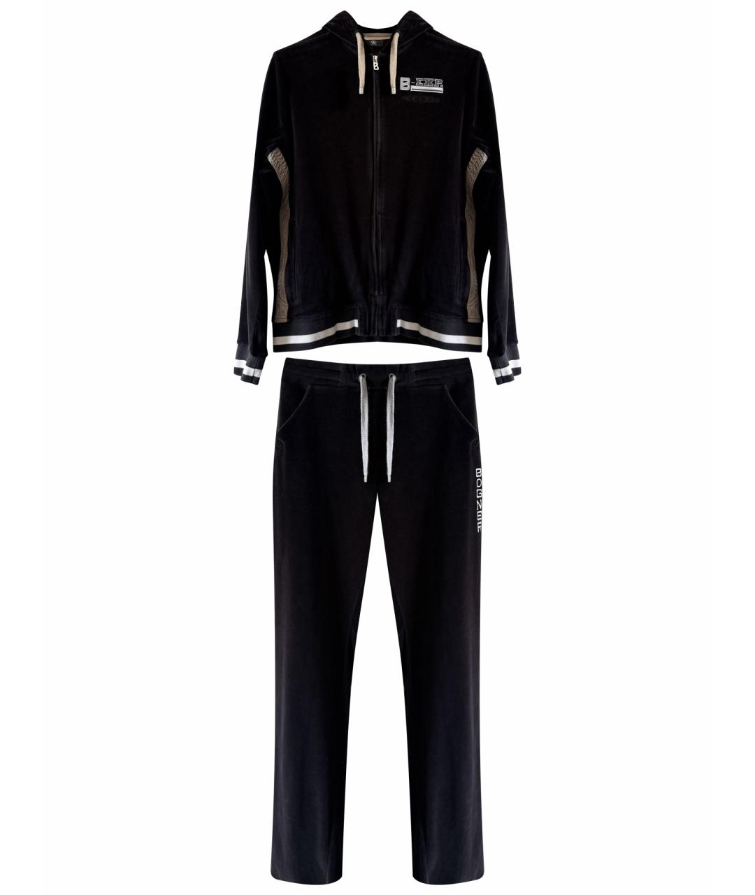 BOGNER Черный хлопковый спортивный костюм, фото 1