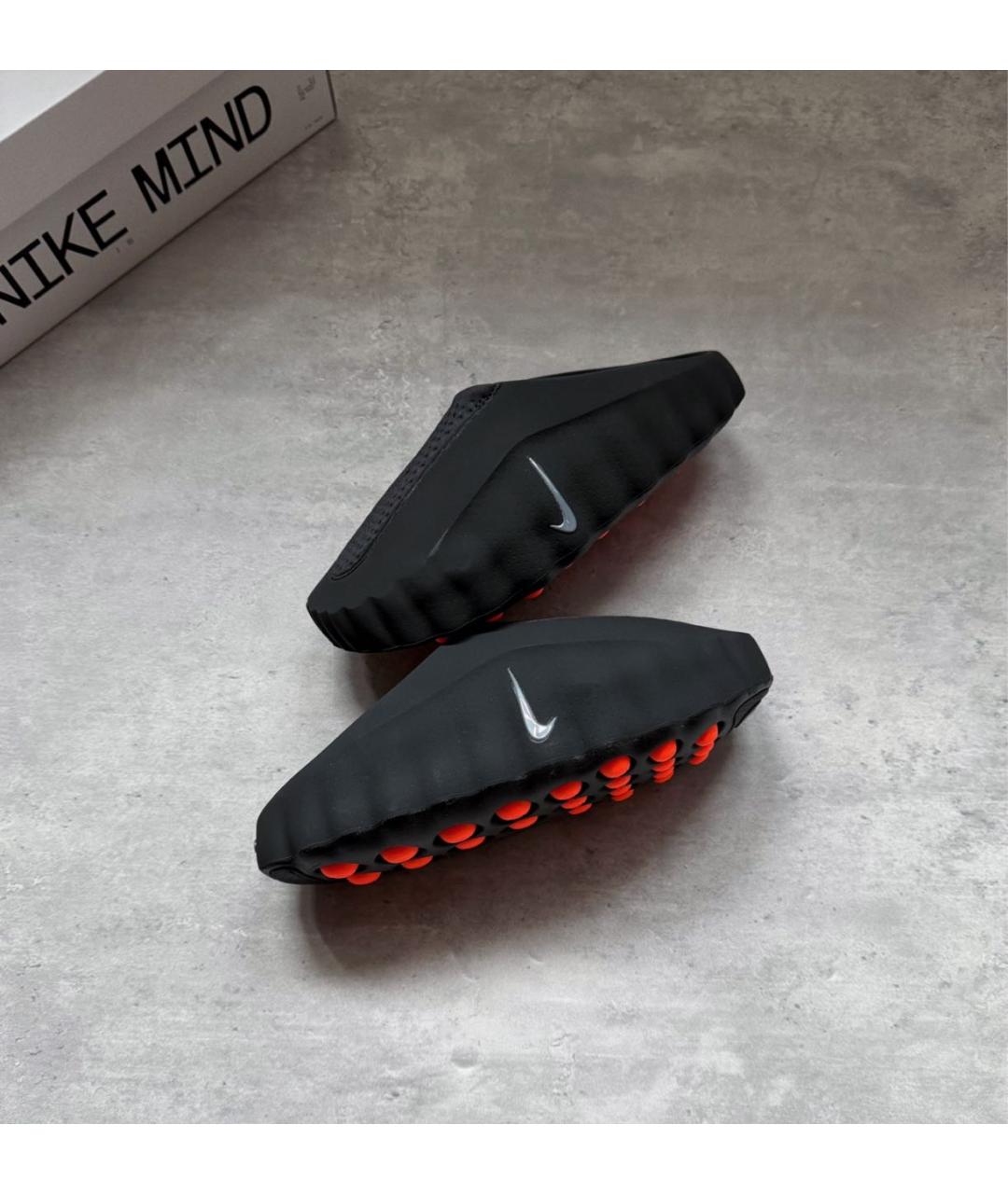 NIKE Черные резиновые шлепанцы, фото 3