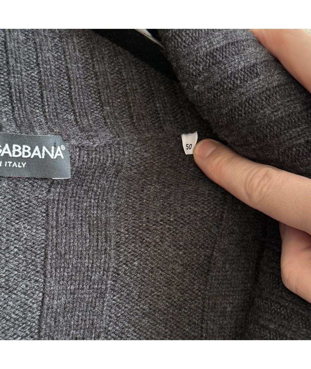 DOLCE&GABBANA Серый кашемировый кардиган, фото 7