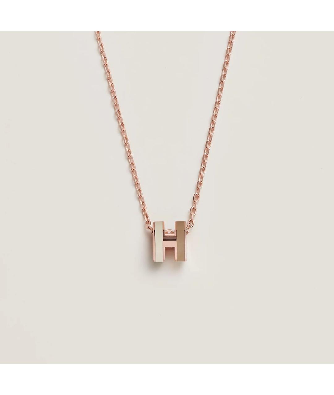 HERMES Золотая металлическая подвеска, фото 7