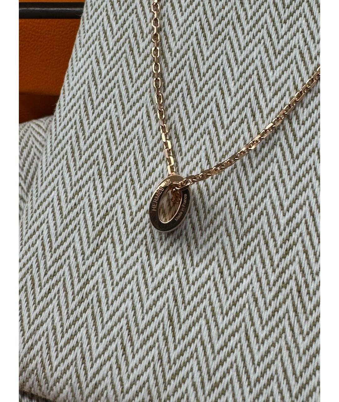 HERMES Золотая металлическая подвеска, фото 5