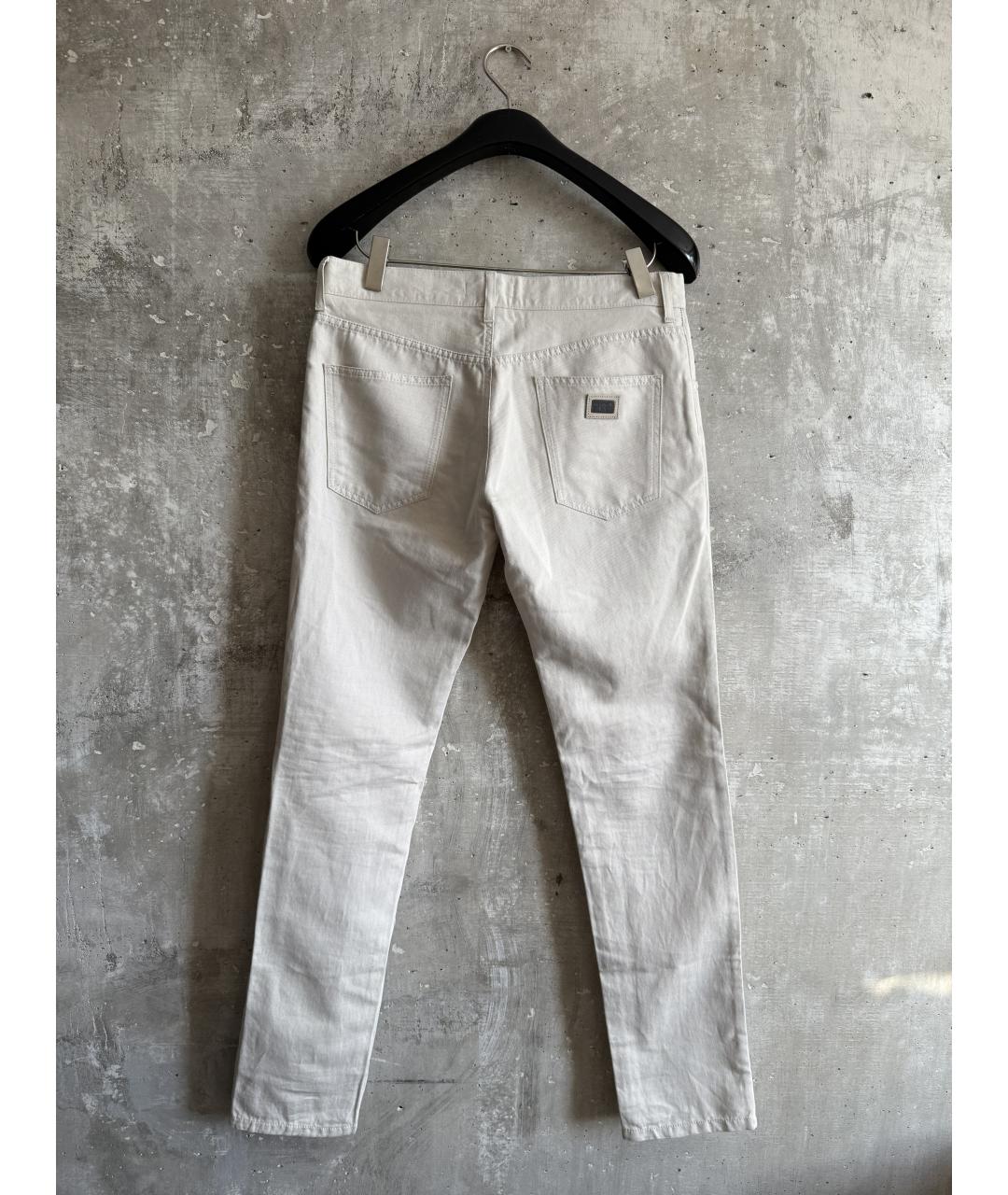 DOLCE&GABBANA Бежевые льняные повседневные брюки, фото 2