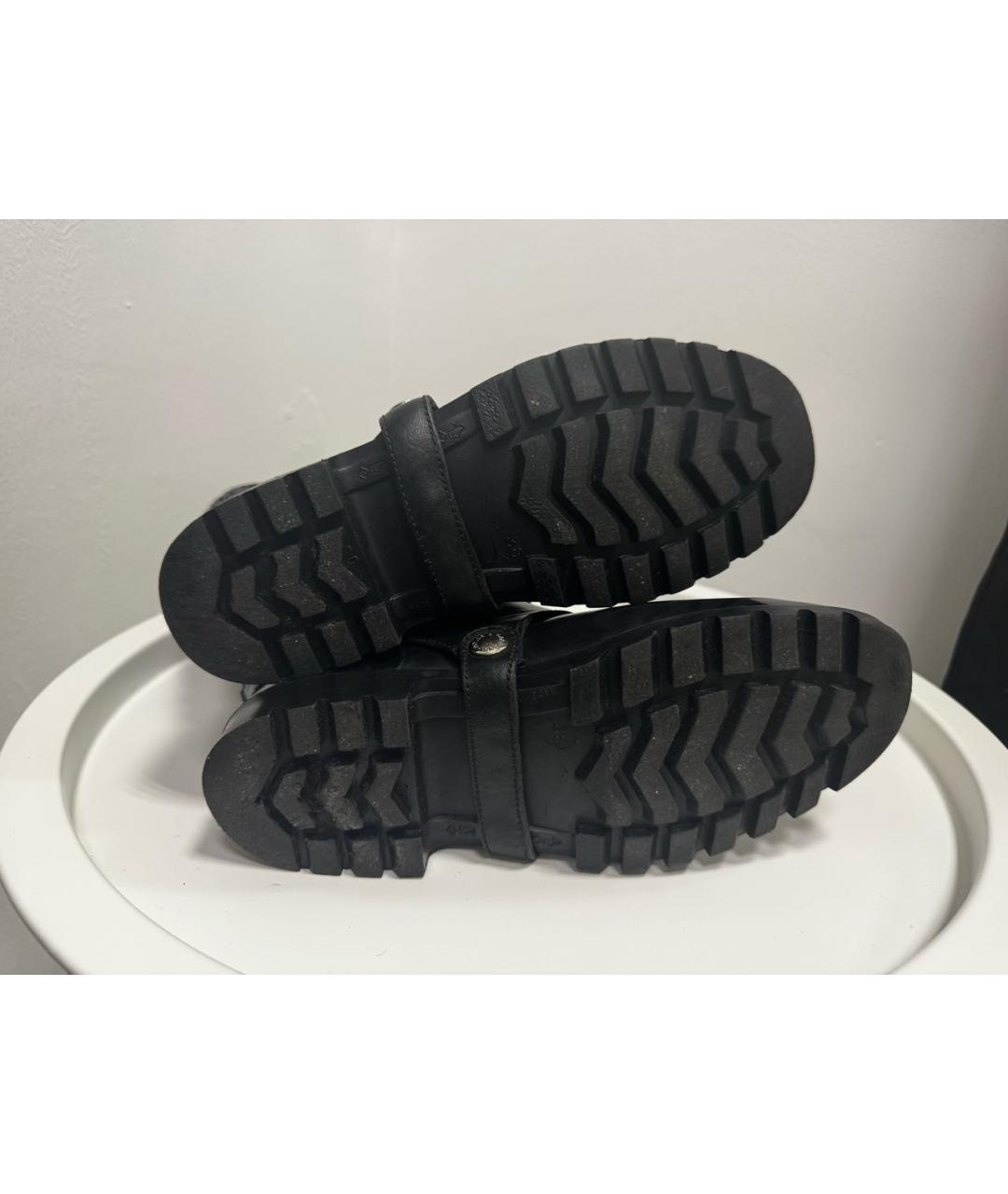 DOLCE&GABBANA Черные кожаные сапоги, фото 6