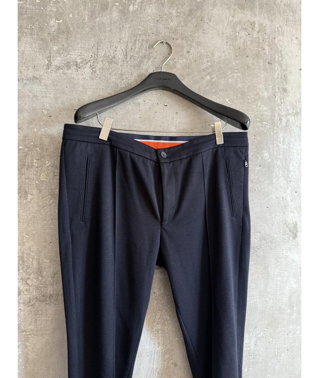 BOGNER Синие полиэстеровые повседневные брюки, фото 2