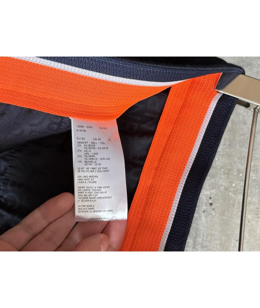 BOGNER Синие полиэстеровые повседневные брюки, фото 7