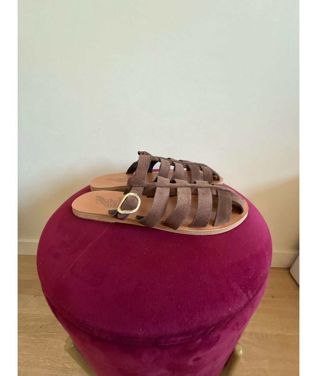 ANCIENT GREEK Коричневые замшевые сандалии, фото 6