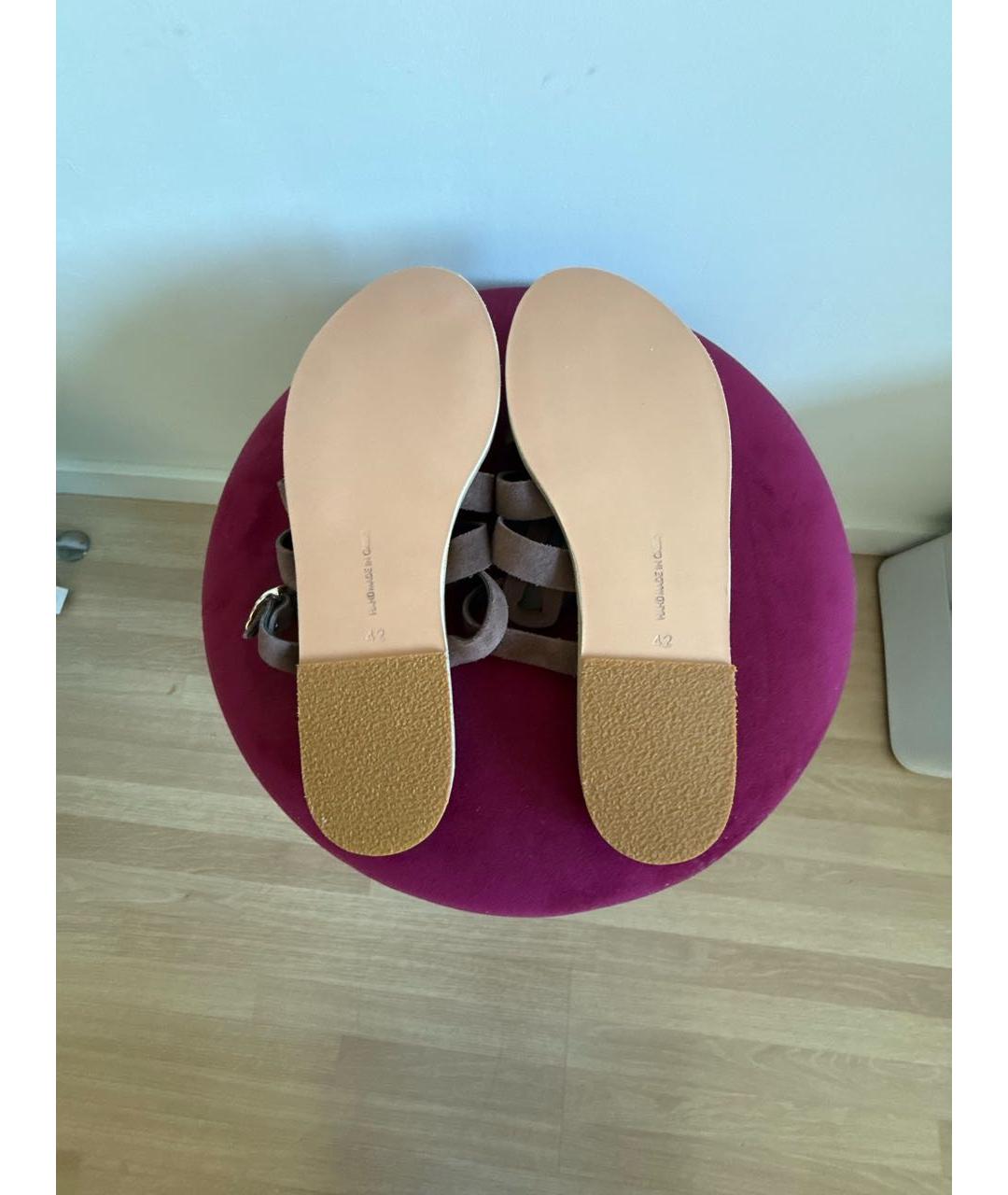 ANCIENT GREEK Коричневые замшевые сандалии, фото 5