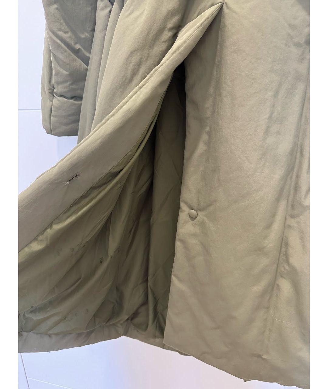 OFF-WHITE Хаки полиамидовое пальто, фото 3