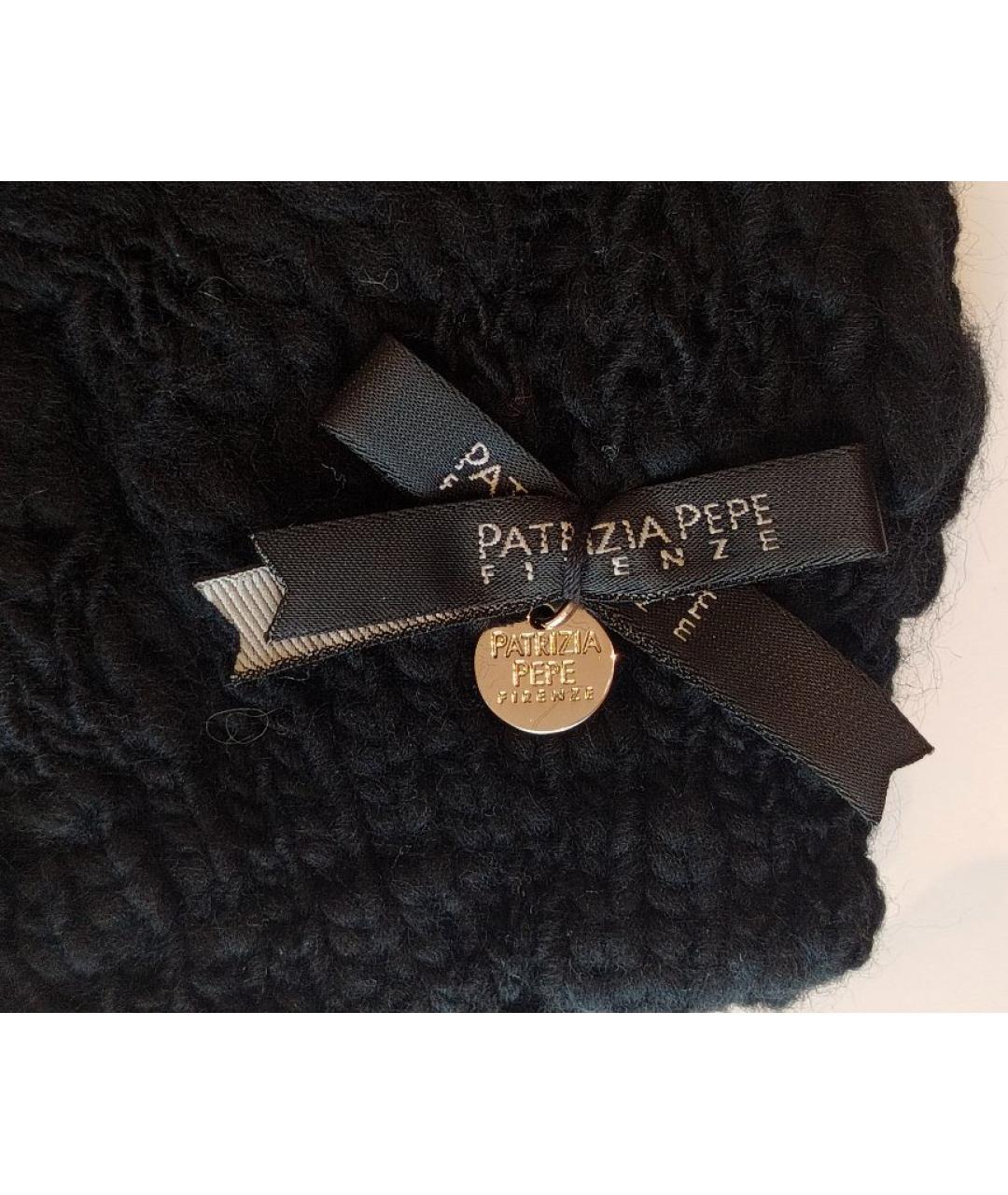 PATRIZIA PEPE Черная шерстяная шапка, фото 3