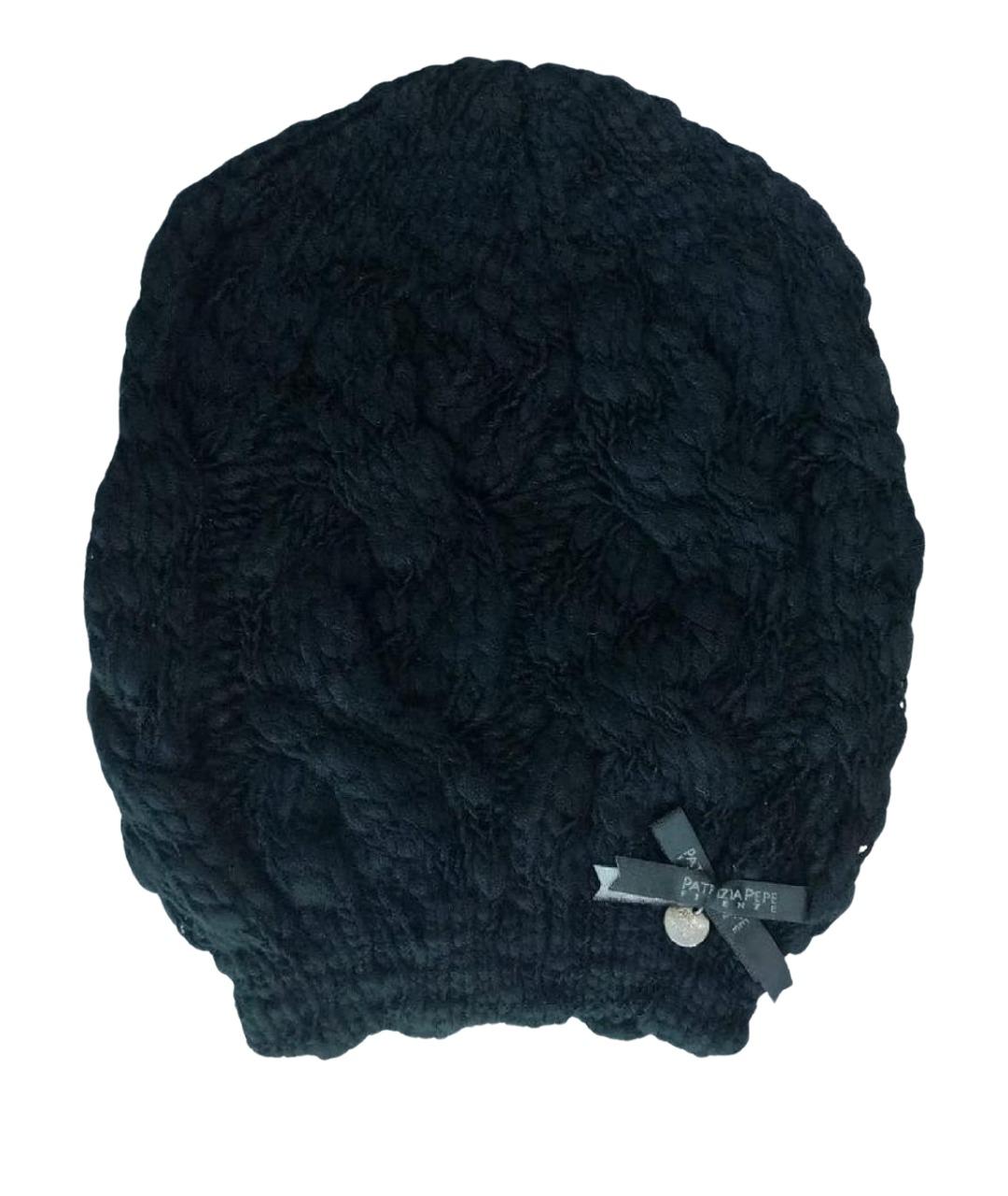 PATRIZIA PEPE Черная шерстяная шапка, фото 1