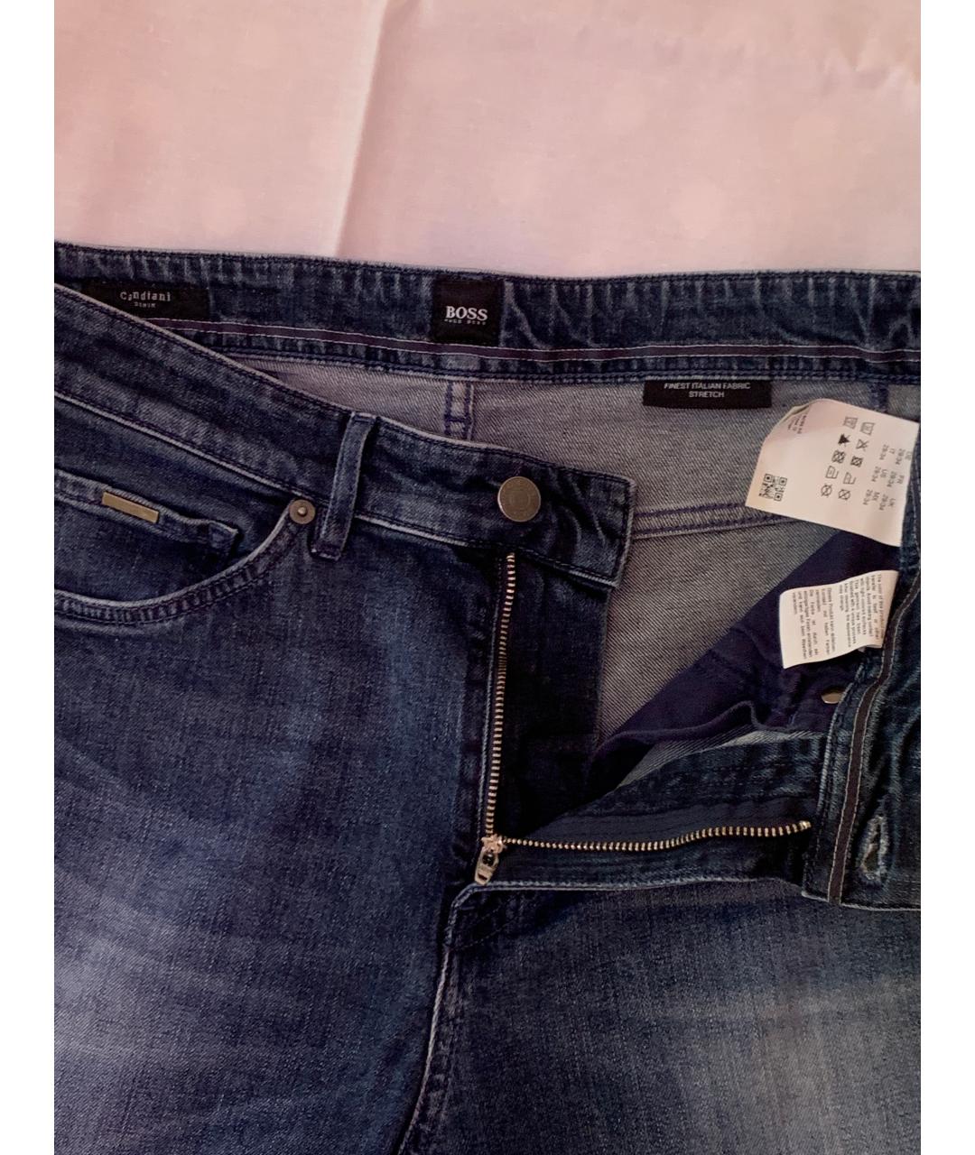 HUGO BOSS Синие хлопковые джинсы скинни, фото 4