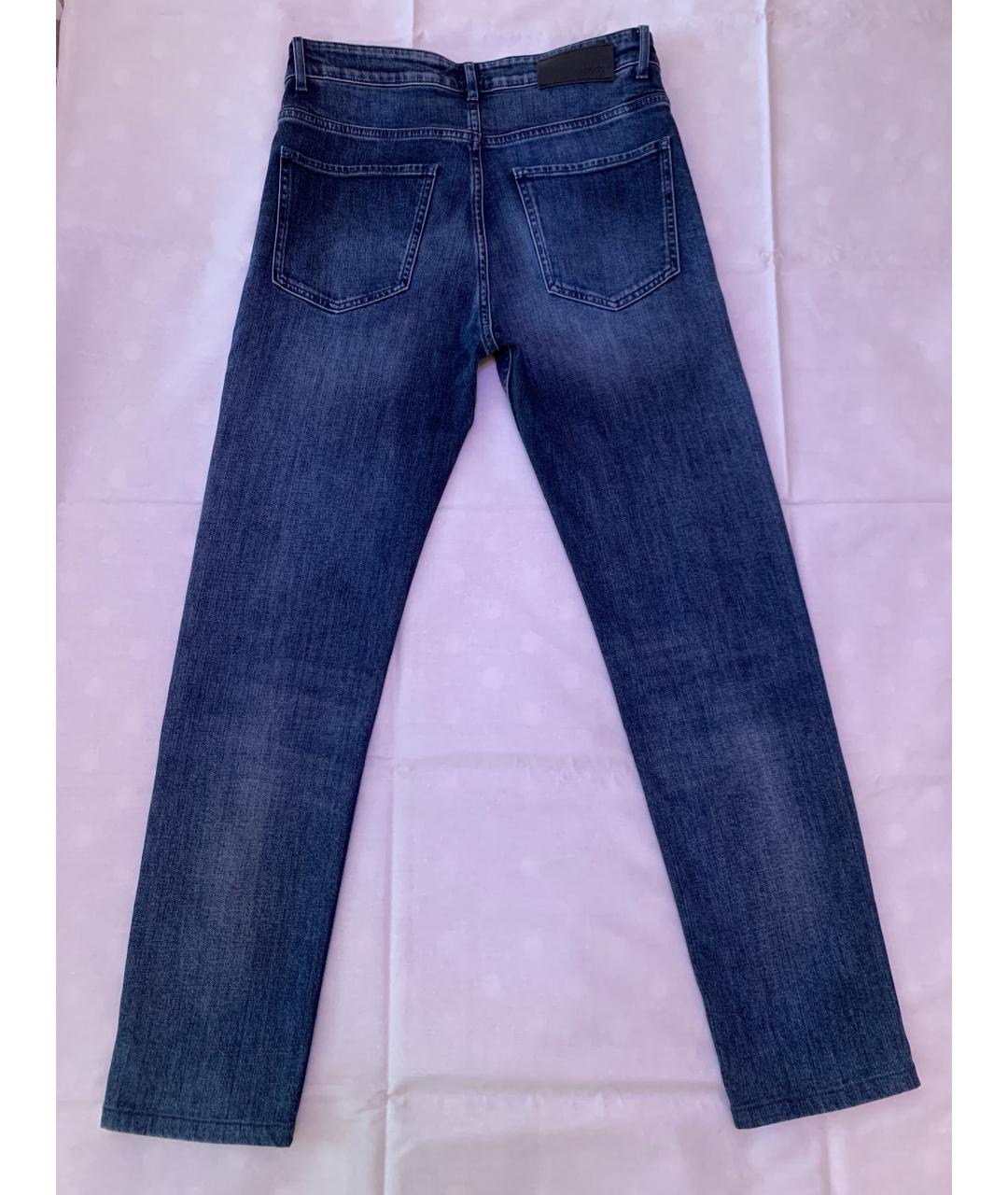HUGO BOSS Синие хлопковые джинсы скинни, фото 2
