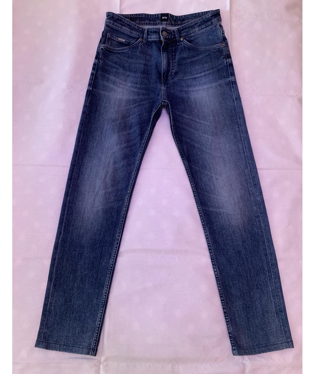 HUGO BOSS Синие хлопковые джинсы скинни, фото 6