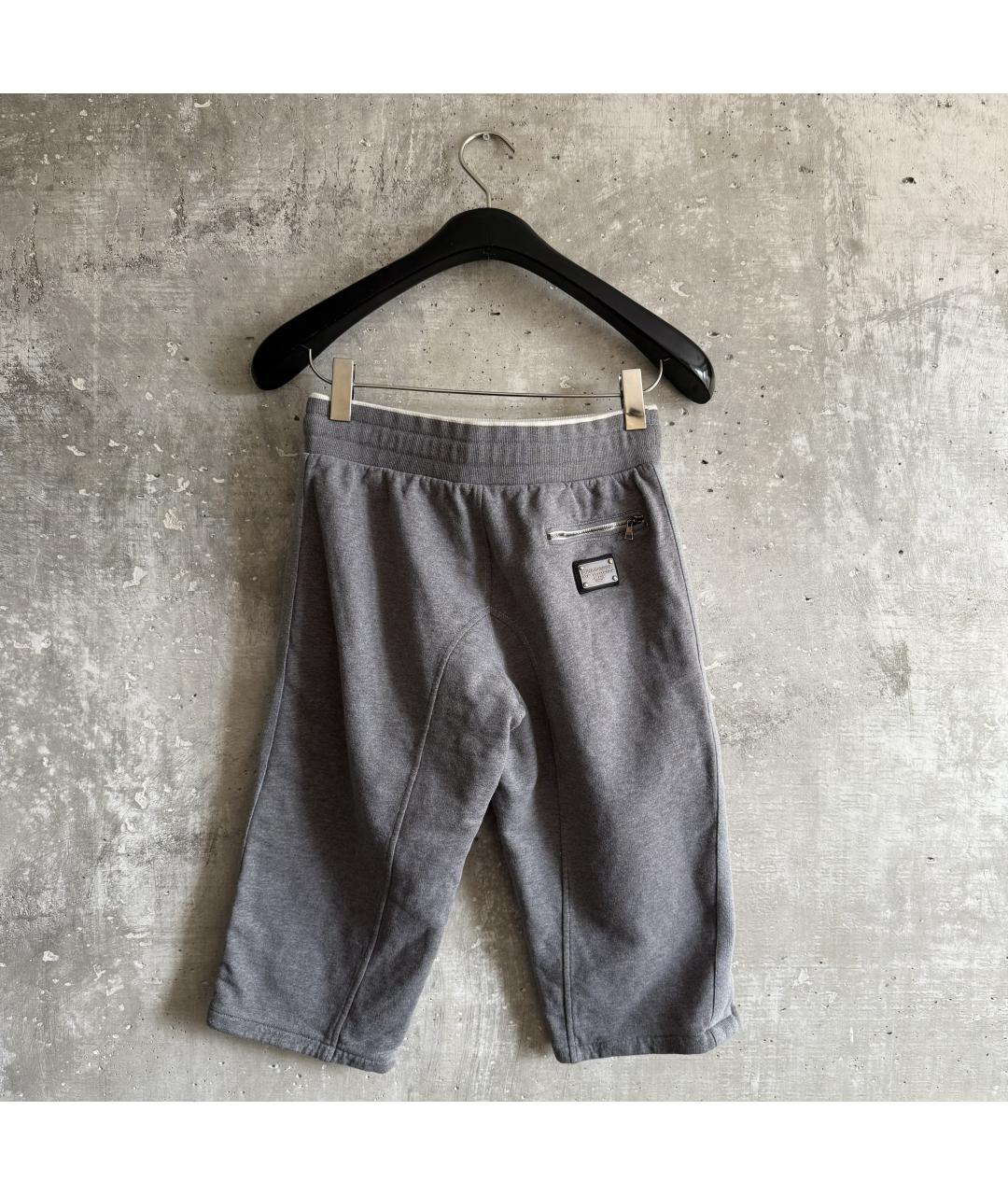 DOLCE&GABBANA Серые хлопковые шорты, фото 2