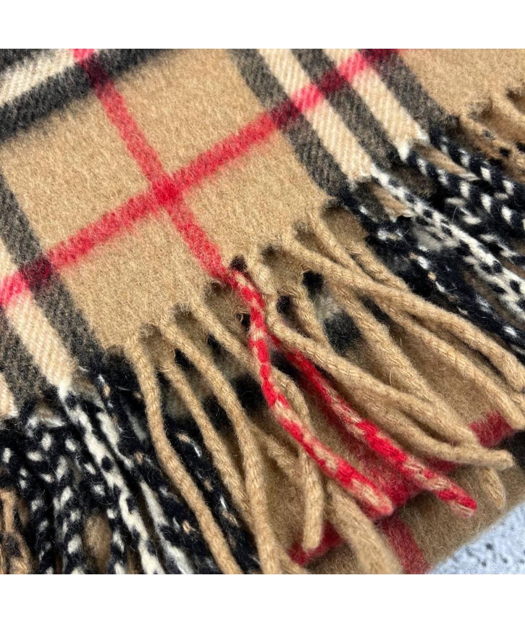 BURBERRY Бежевый кашемировый шарф, фото 4