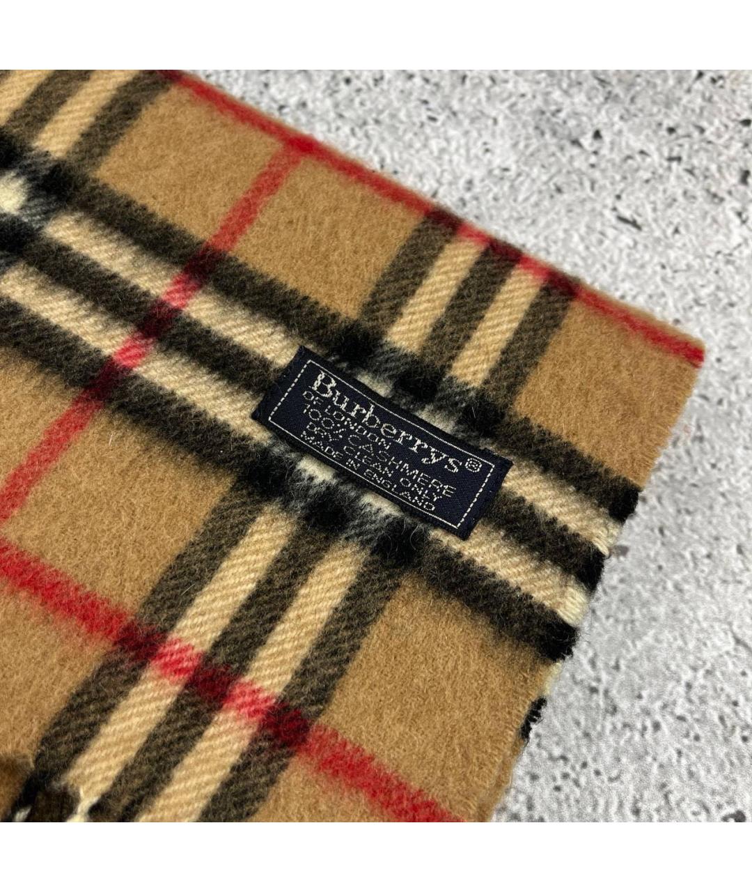 BURBERRY Бежевый кашемировый шарф, фото 2