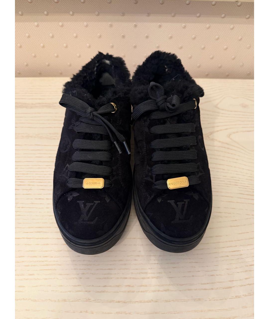 LOUIS VUITTON Черные кеды, фото 3