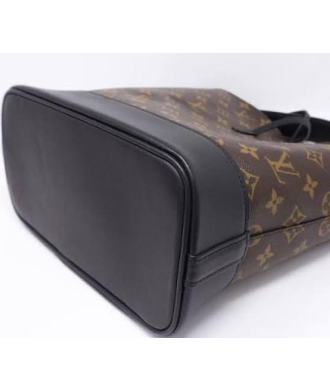 LOUIS VUITTON Коричневая кожаная сумка с короткими ручками, фото 3