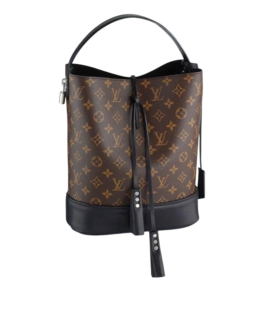 LOUIS VUITTON Коричневая кожаная сумка с короткими ручками, фото 1