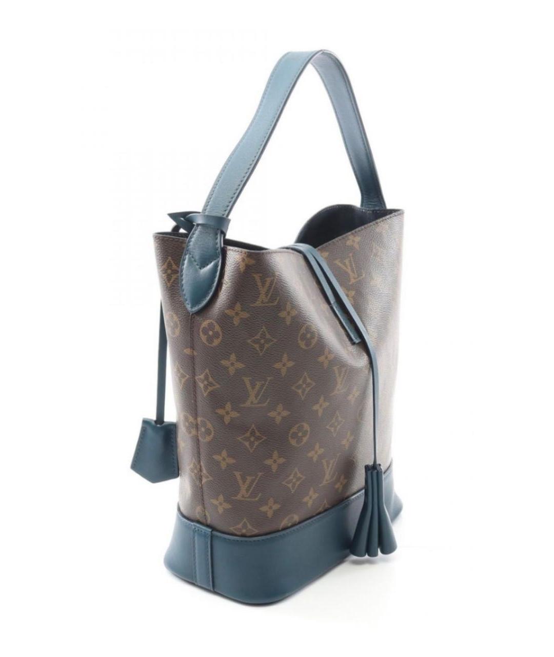 LOUIS VUITTON Коричневая кожаная сумка с короткими ручками, фото 2