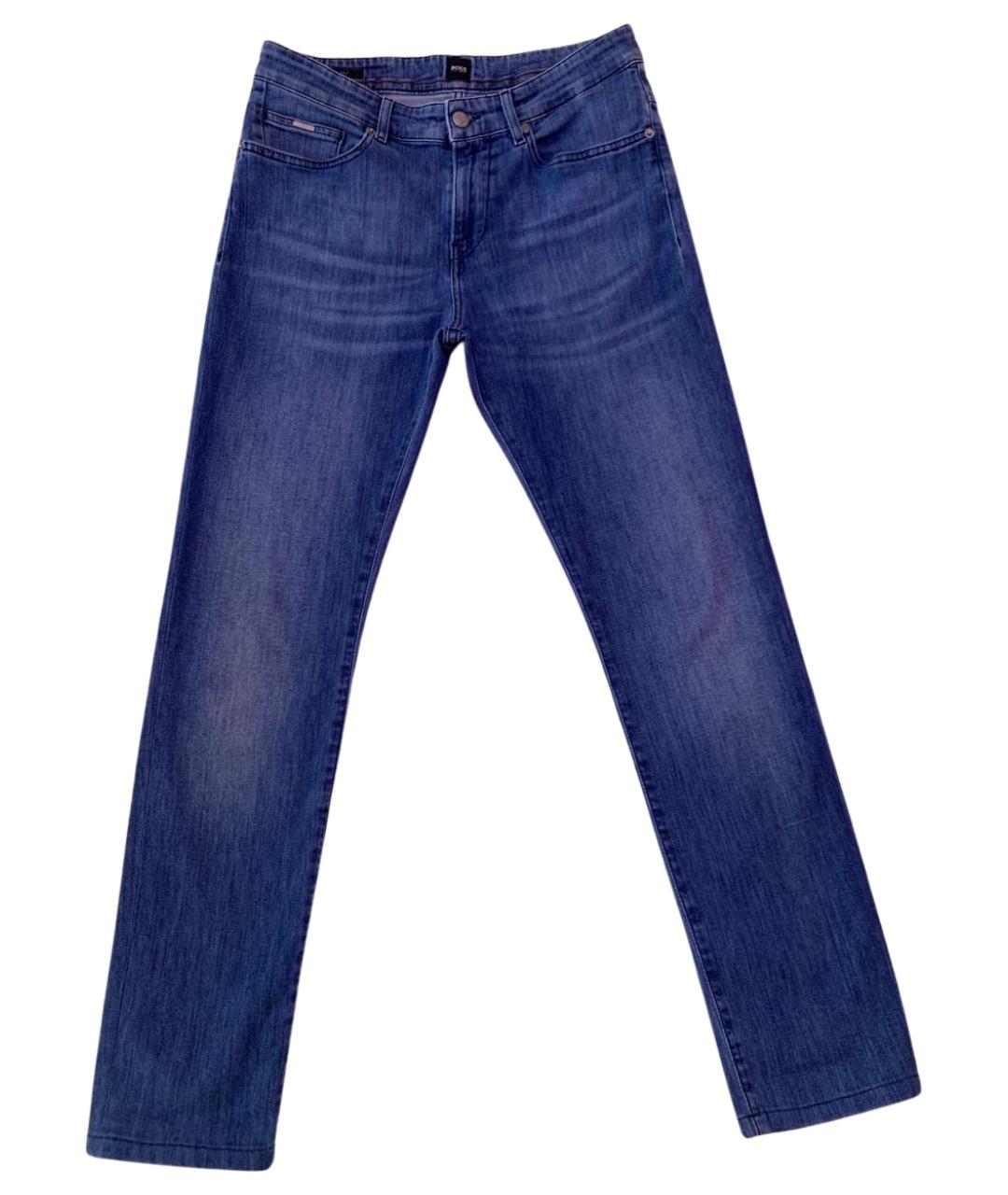 HUGO BOSS Синие хлопковые джинсы скинни, фото 1