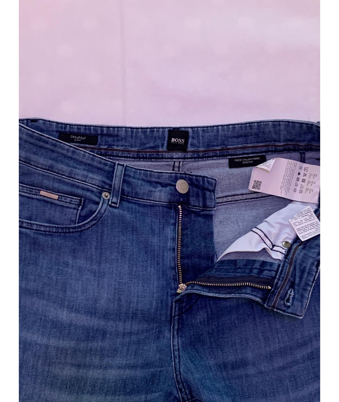 HUGO BOSS Синие хлопковые джинсы скинни, фото 4