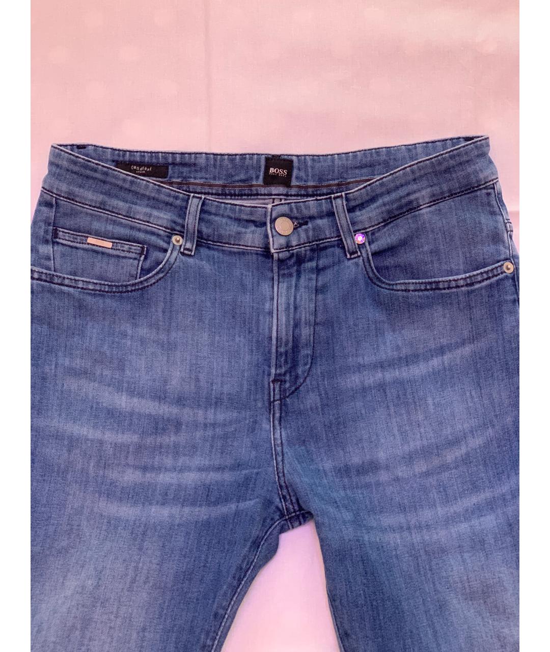 HUGO BOSS Синие хлопковые джинсы скинни, фото 3