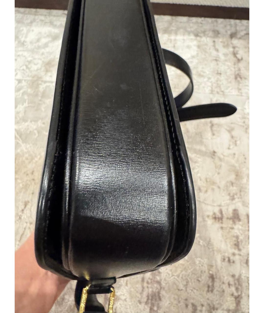 CELINE Черная кожаная сумка через плечо, фото 7