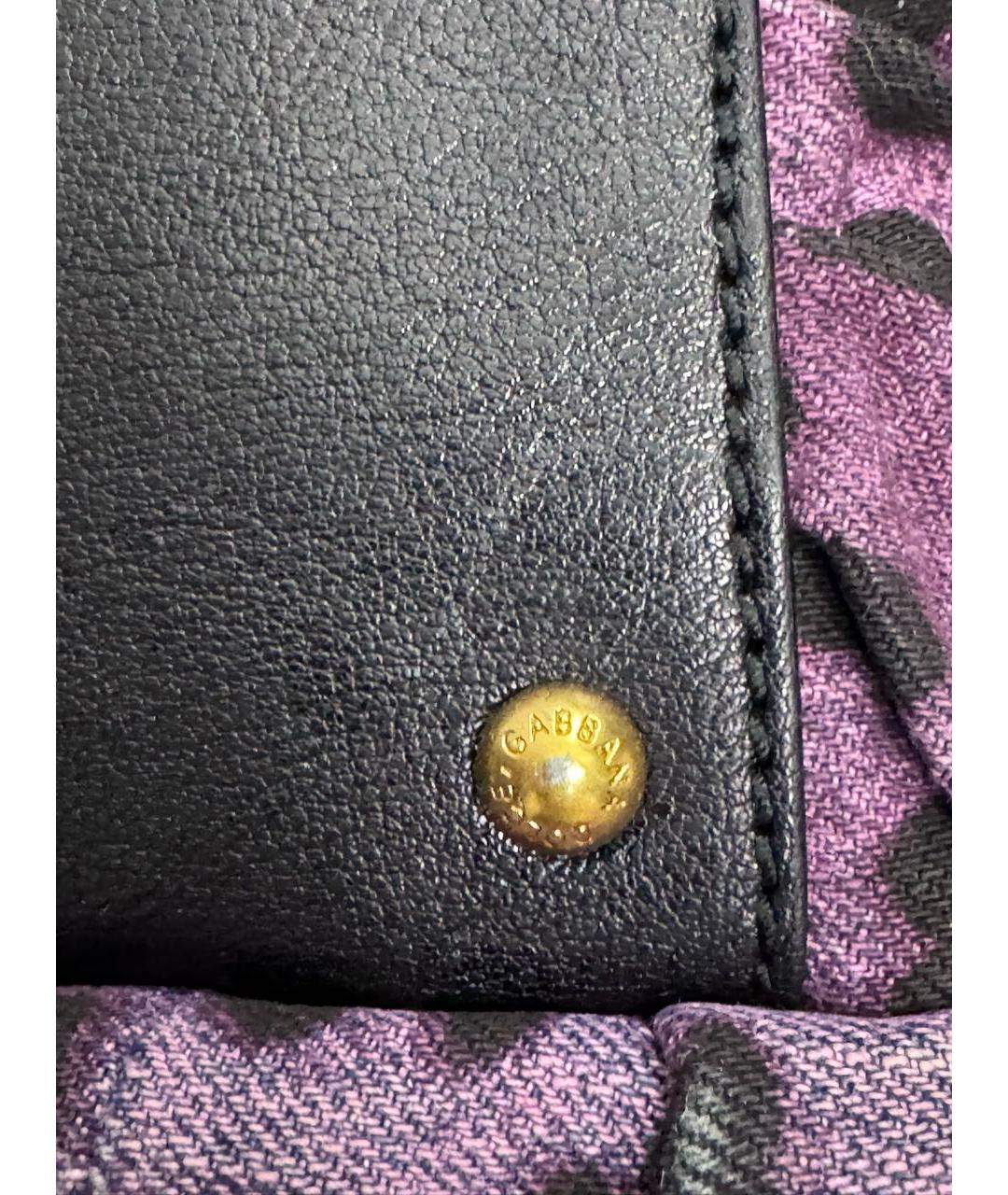 DOLCE&GABBANA Фиолетовая тканевая сумка тоут, фото 8