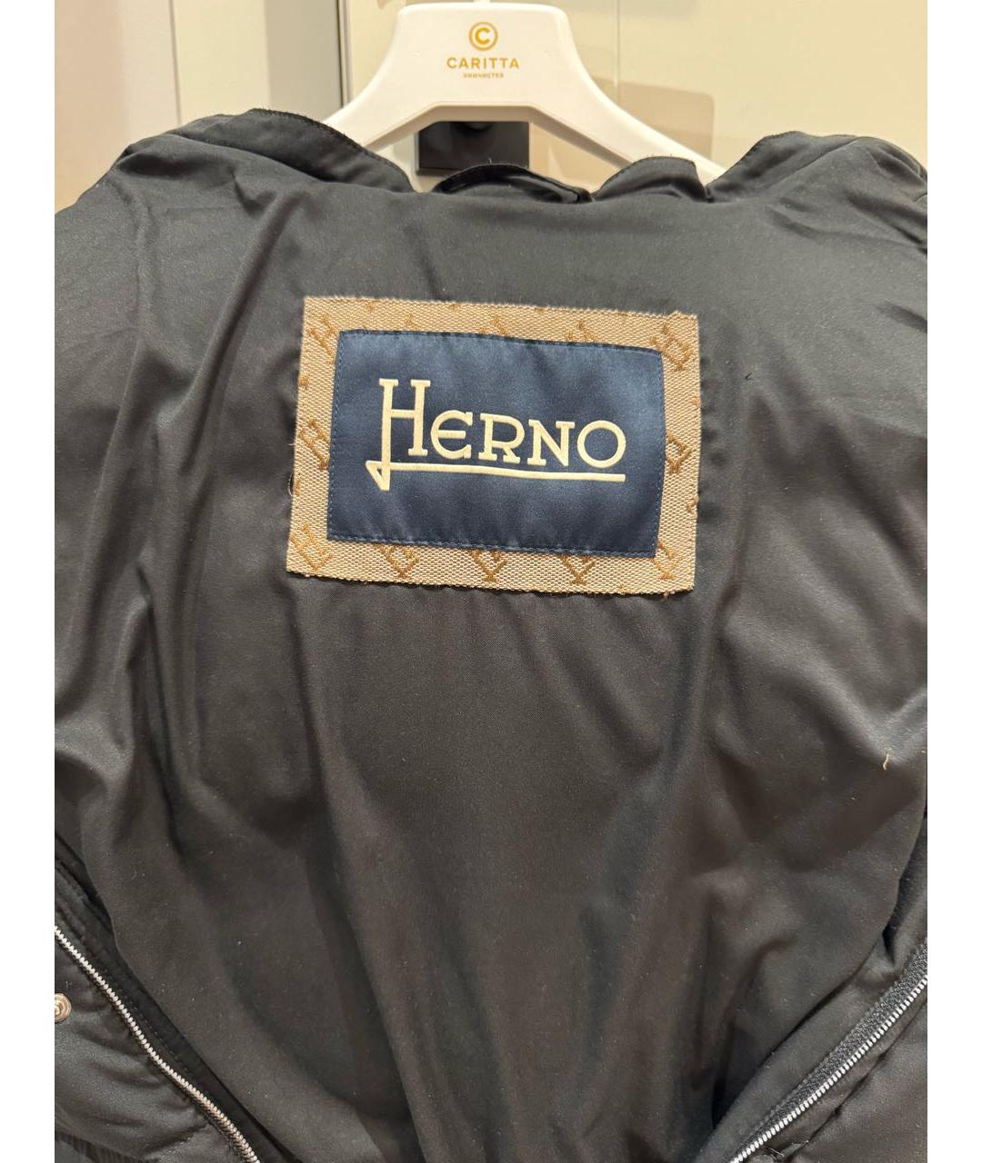 HERNO Черная шерстяная куртка, фото 3