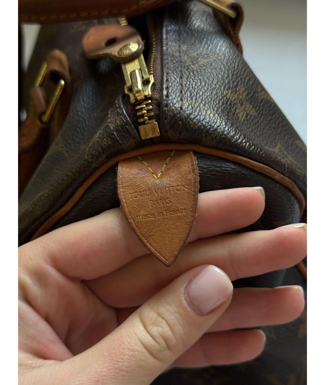 LOUIS VUITTON Коричневая сумка тоут, фото 7