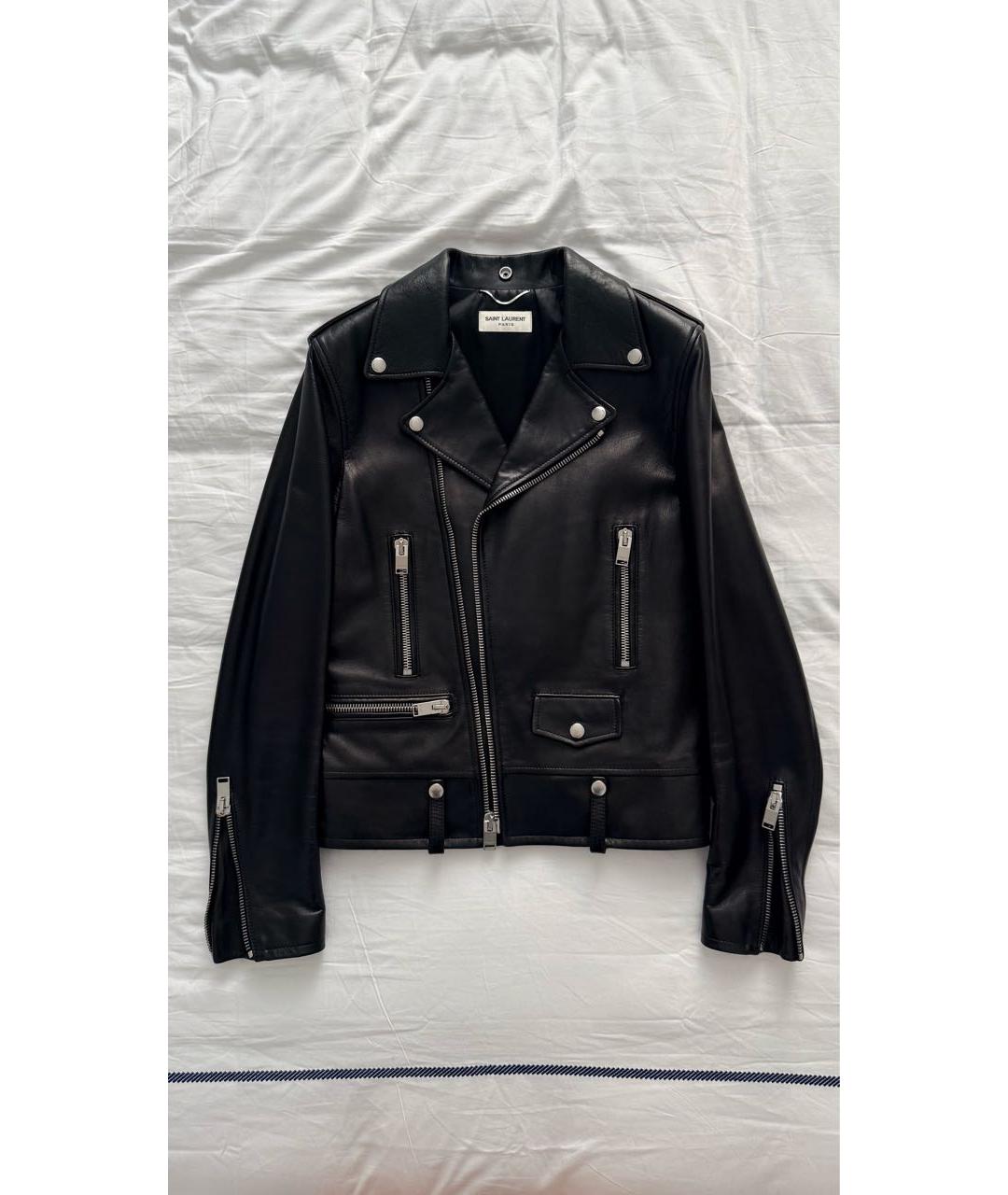 SAINT LAURENT Черная кожаная куртка, фото 7