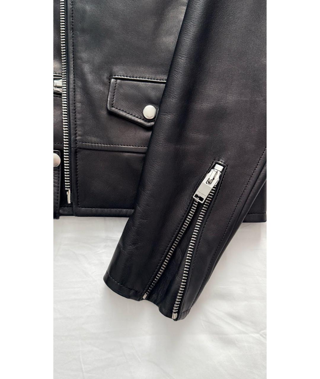 SAINT LAURENT Черная кожаная куртка, фото 5