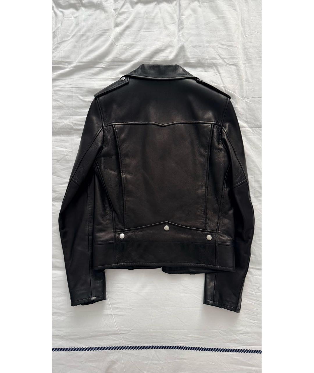 SAINT LAURENT Черная кожаная куртка, фото 2