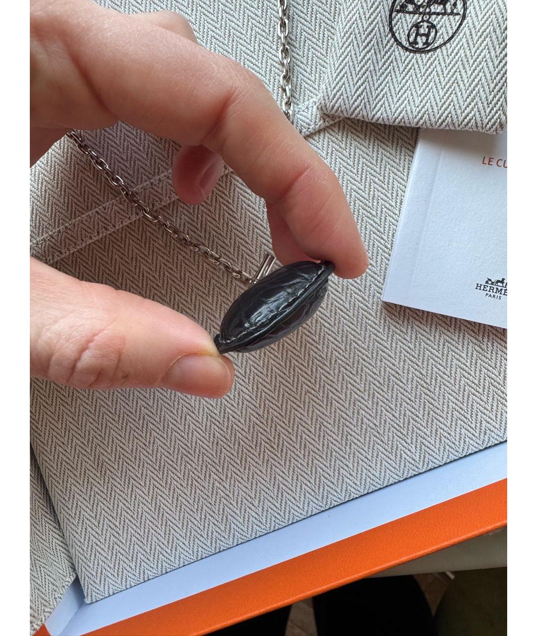 HERMES Черное колье, фото 4