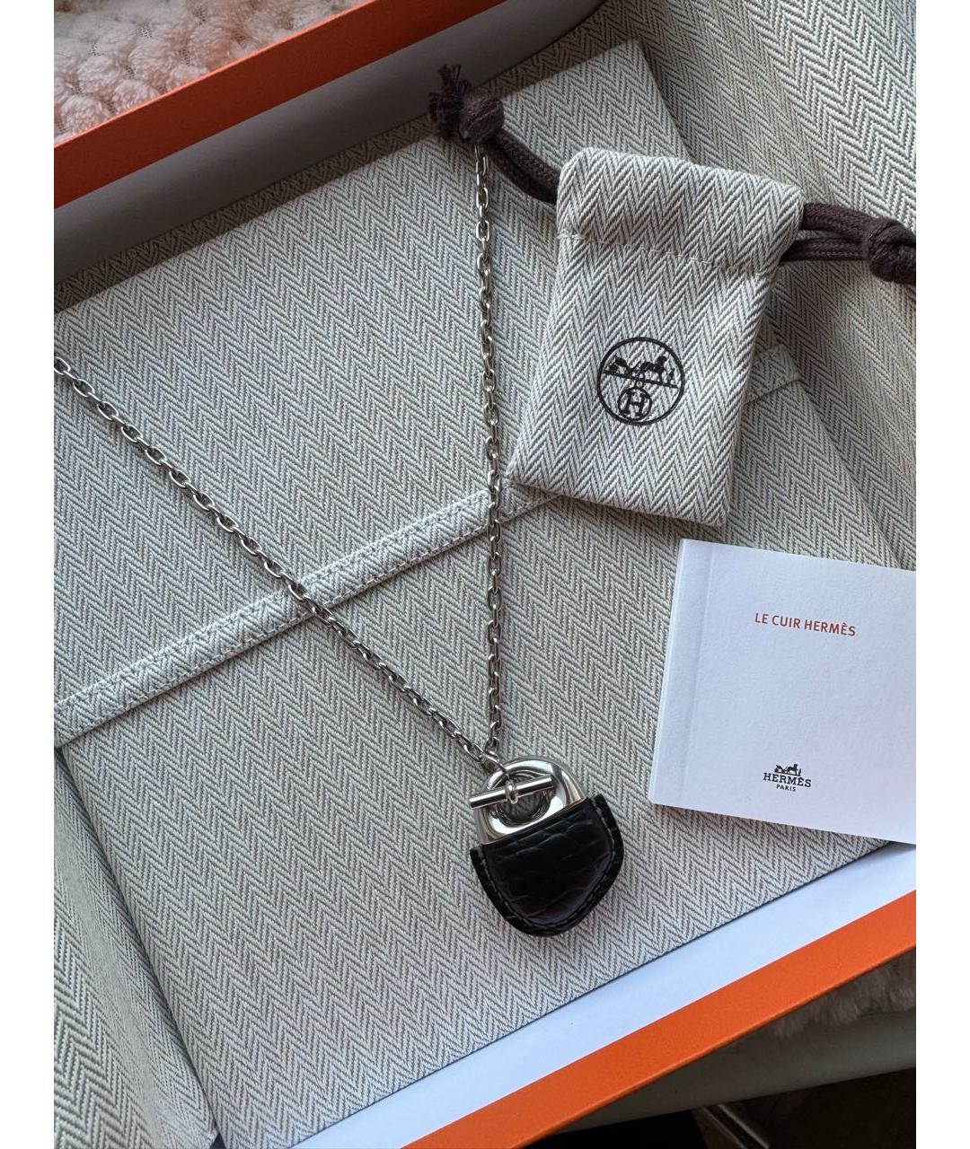 HERMES Черное колье, фото 5