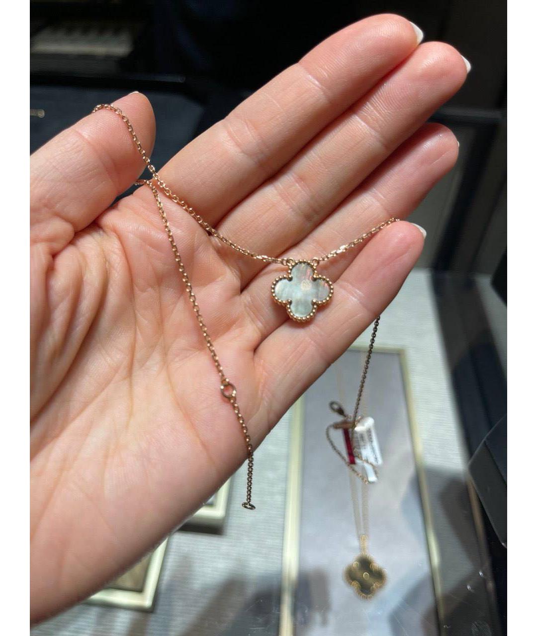 VAN CLEEF & ARPELS Белое колье из желтого золота, фото 4