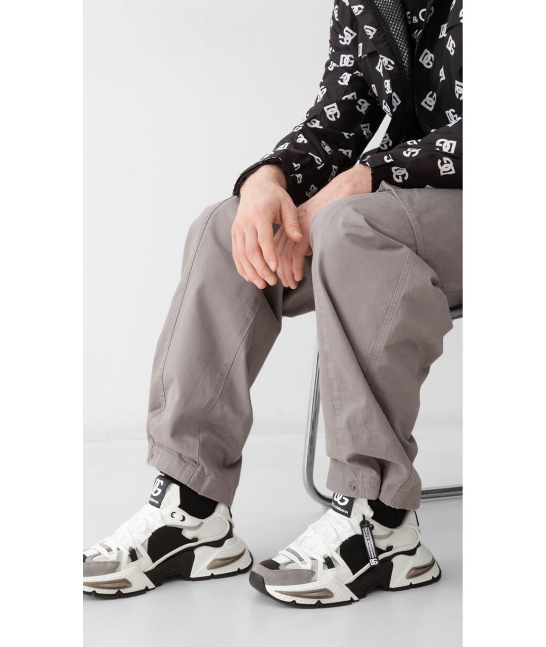 DOLCE&GABBANA Мульти текстильные низкие кроссовки / кеды, фото 6