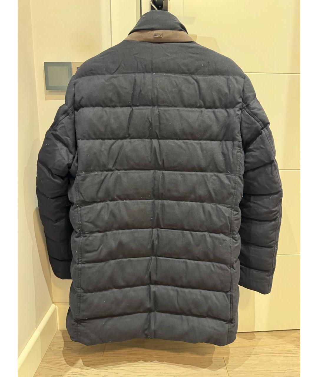 HERNO Темно-синяя шерстяная куртка, фото 2