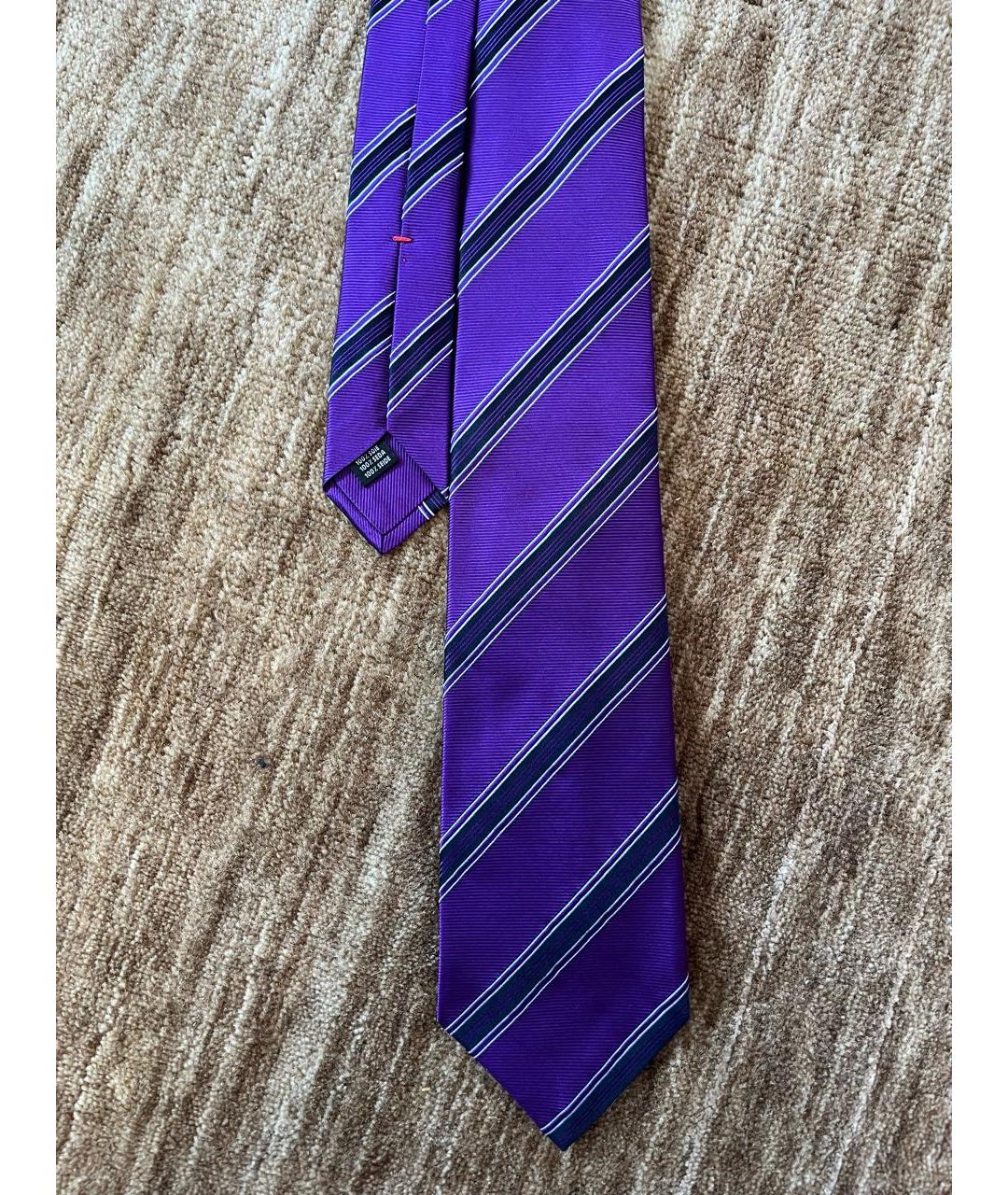 ISAIA Фиолетовый шелковый галстук, фото 2