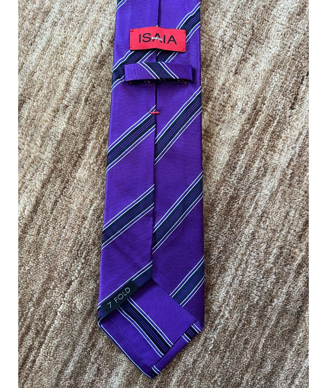 ISAIA Фиолетовый шелковый галстук, фото 3